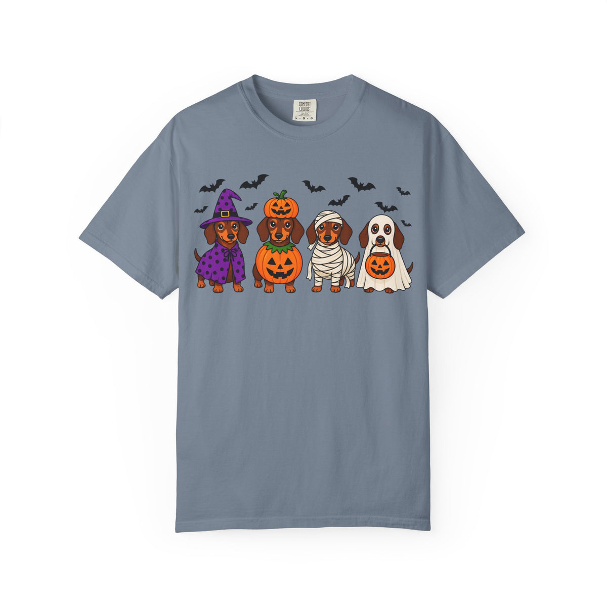 Halloween Dachshund Costume T-Shirt — Cute Dogs in Witch, Pumpkin, Mummy & Ghost Costumes