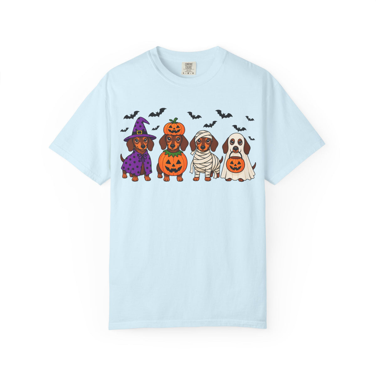 Halloween Dachshund Costume T-Shirt — Cute Dogs in Witch, Pumpkin, Mummy & Ghost Costumes