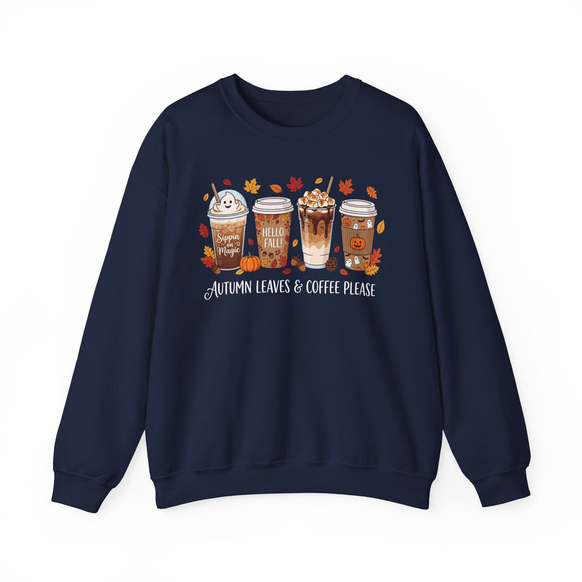 Autumn Leaves & Coffee Please Sweatshirt