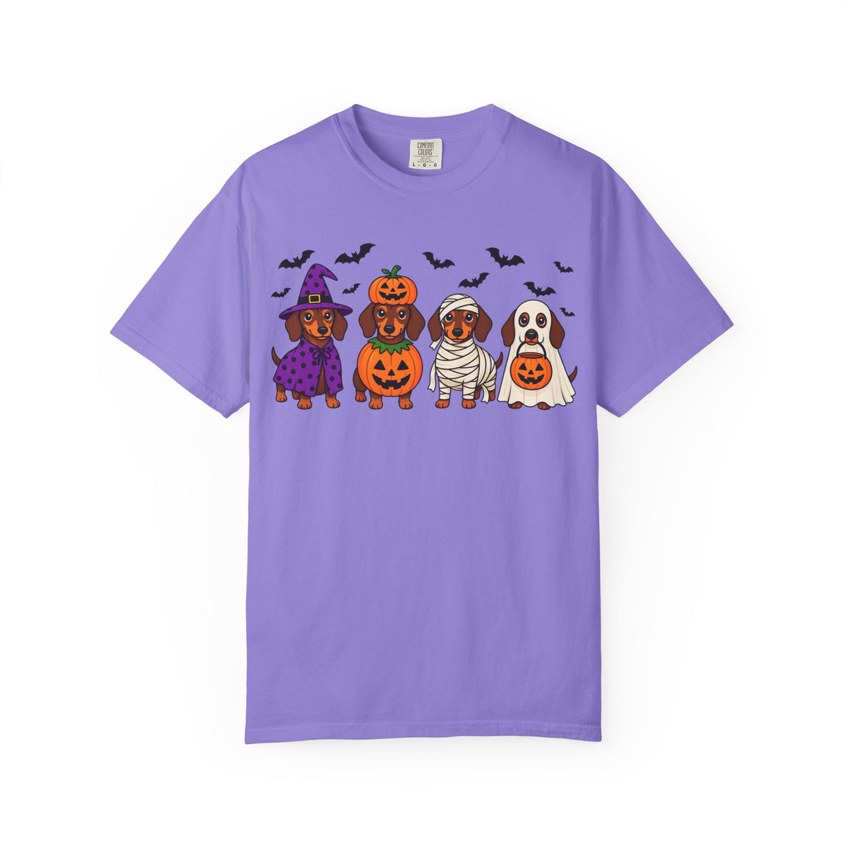 Halloween Dachshund Costume T-Shirt — Cute Dogs in Witch, Pumpkin, Mummy & Ghost Costumes