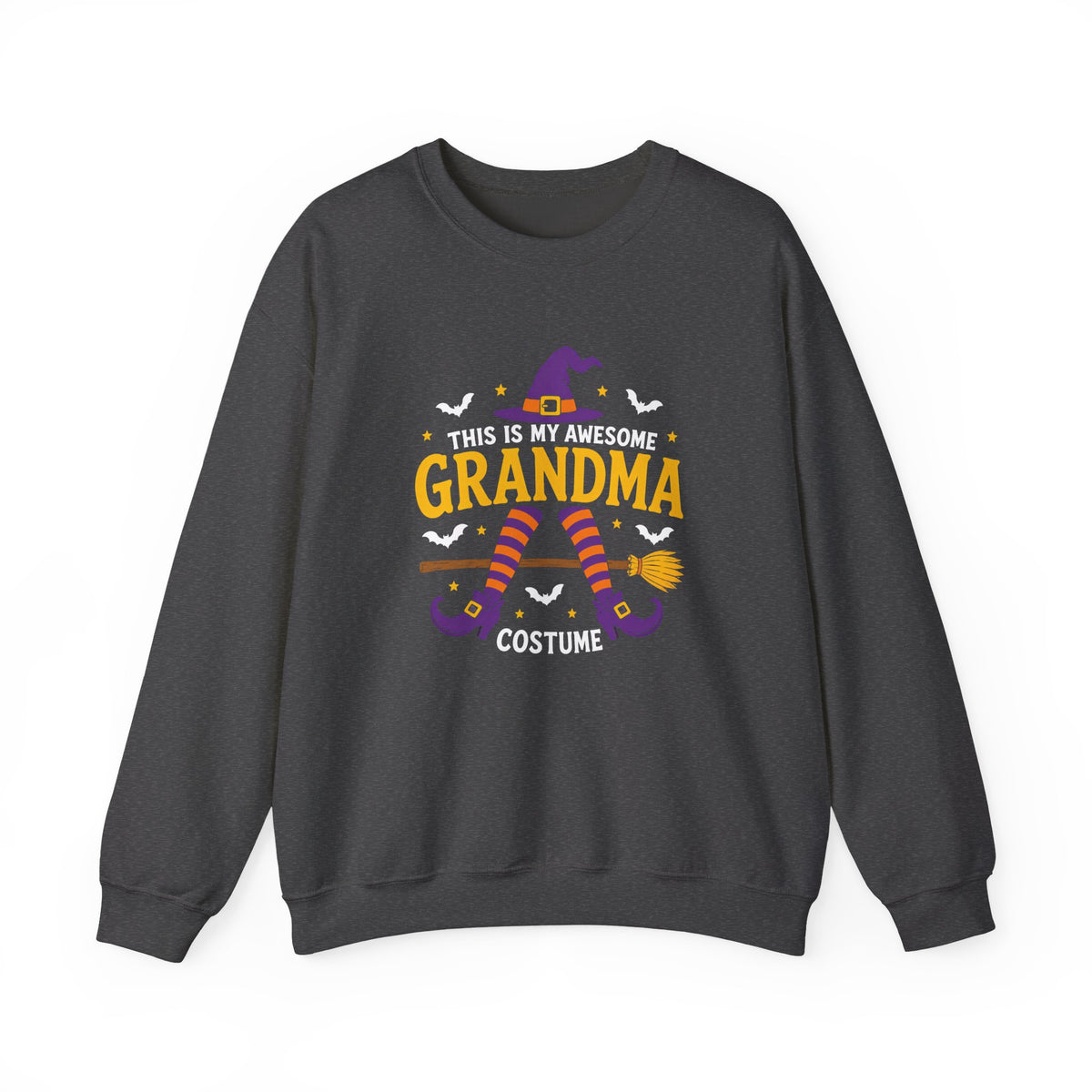 Grandma Halloween Sweatshirt - "This Is My Awesome Grandma Costume" Witch Design