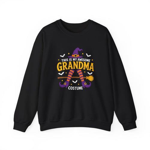 Grandma Halloween Sweatshirt - "This Is My Awesome Grandma Costume" Witch Design