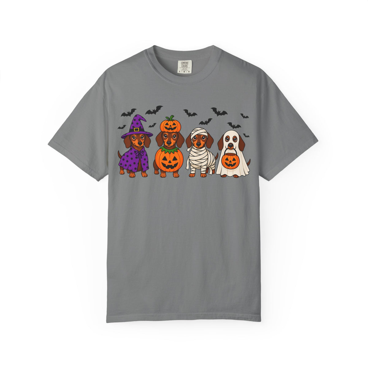 Halloween Dachshund Costume T-Shirt — Cute Dogs in Witch, Pumpkin, Mummy & Ghost Costumes