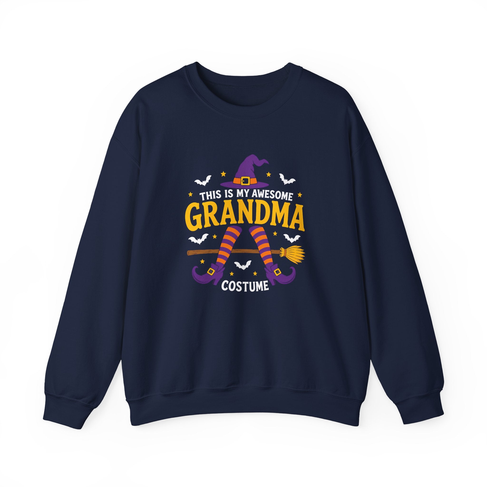 Grandma Halloween Sweatshirt - "This Is My Awesome Grandma Costume" Witch Design