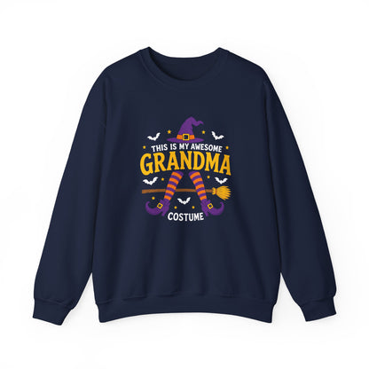 Grandma Halloween Sweatshirt - "This Is My Awesome Grandma Costume" Witch Design