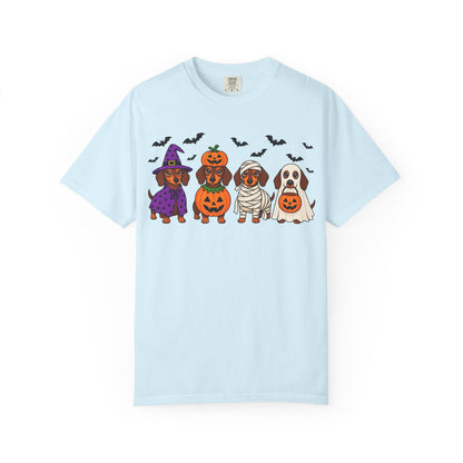Halloween Dachshund Costume T-Shirt — Cute Dogs in Witch, Pumpkin, Mummy & Ghost Costumes