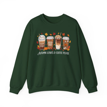 Autumn Leaves & Coffee Please Sweatshirt