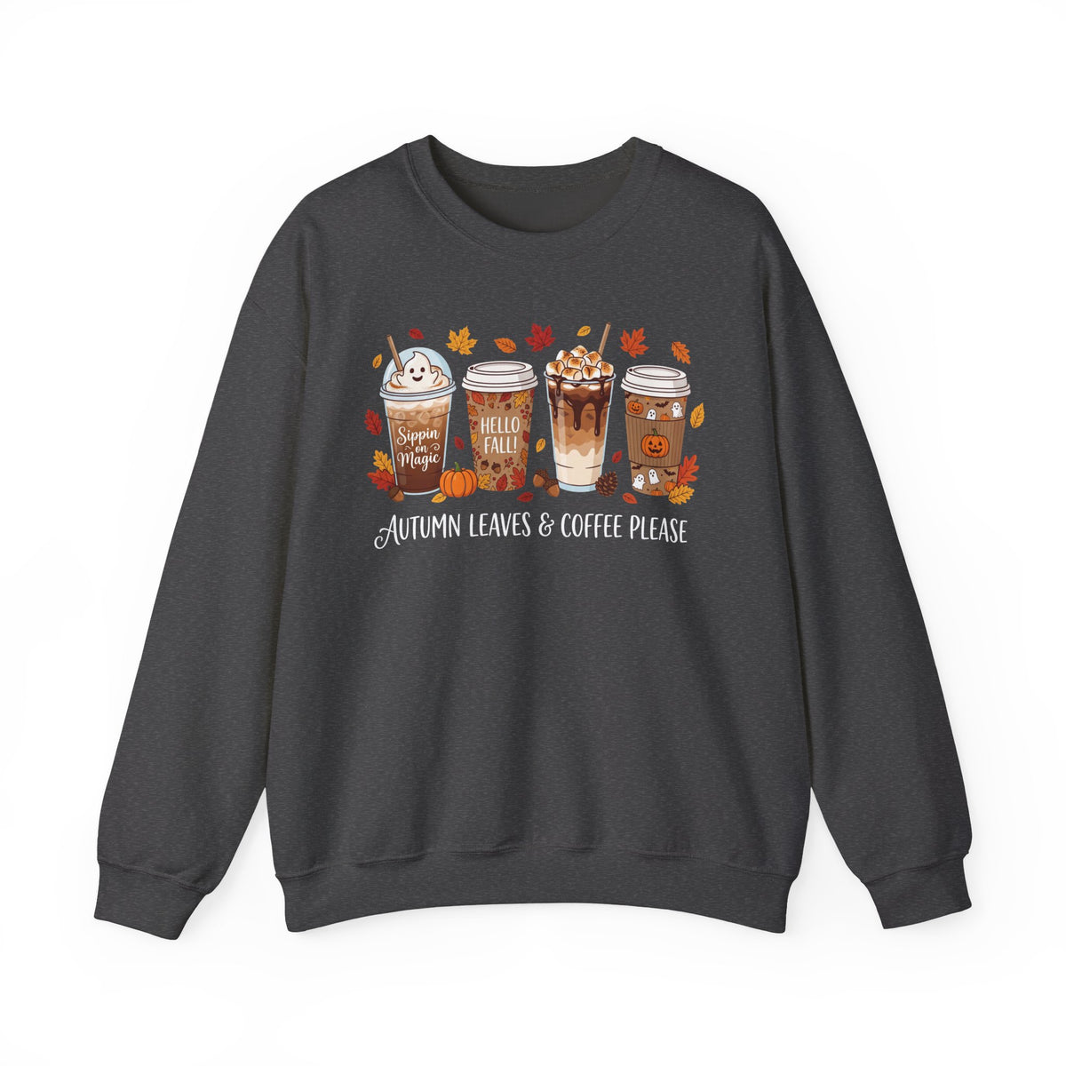 Autumn Leaves & Coffee Please Sweatshirt