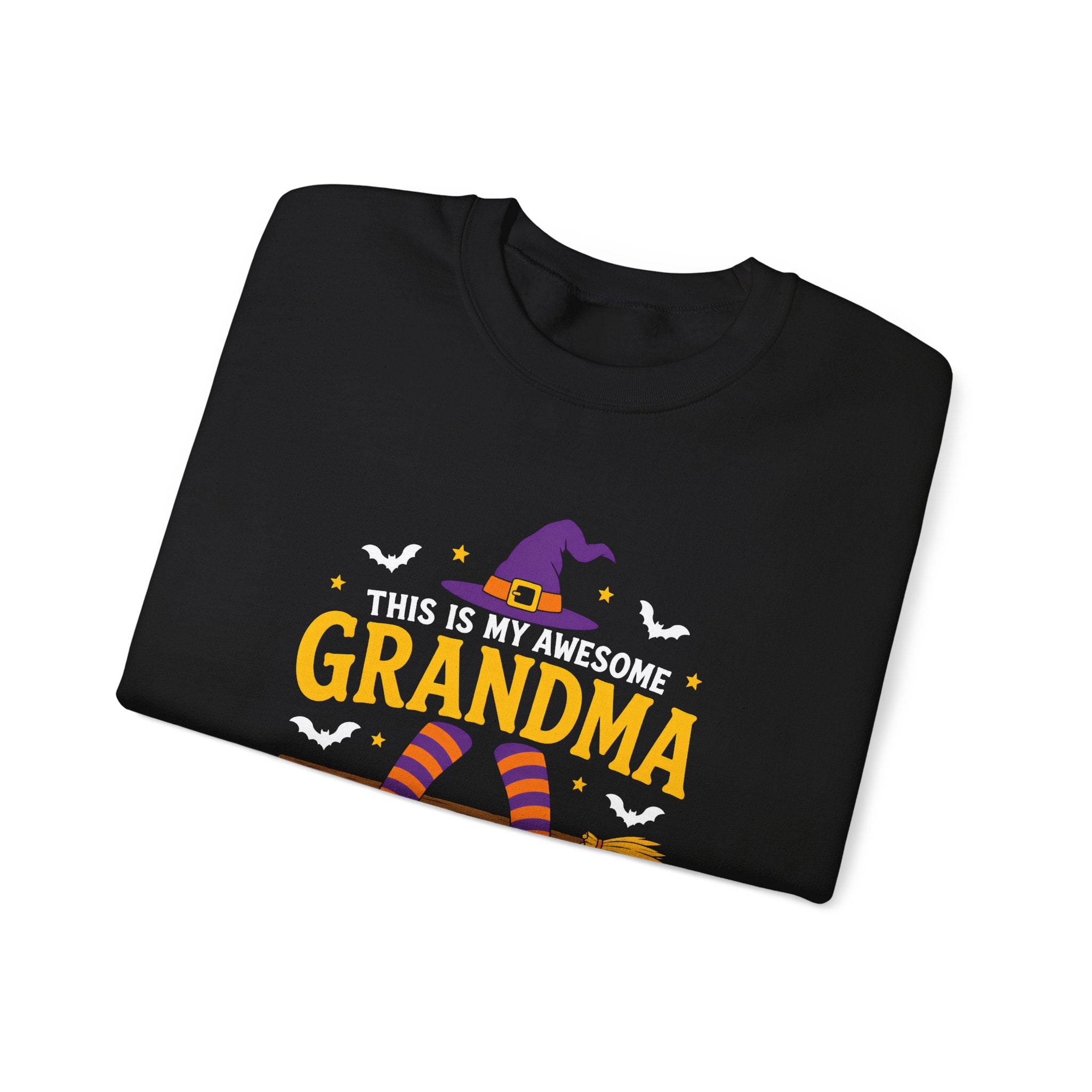 Grandma Halloween Sweatshirt - "This Is My Awesome Grandma Costume" Witch Design