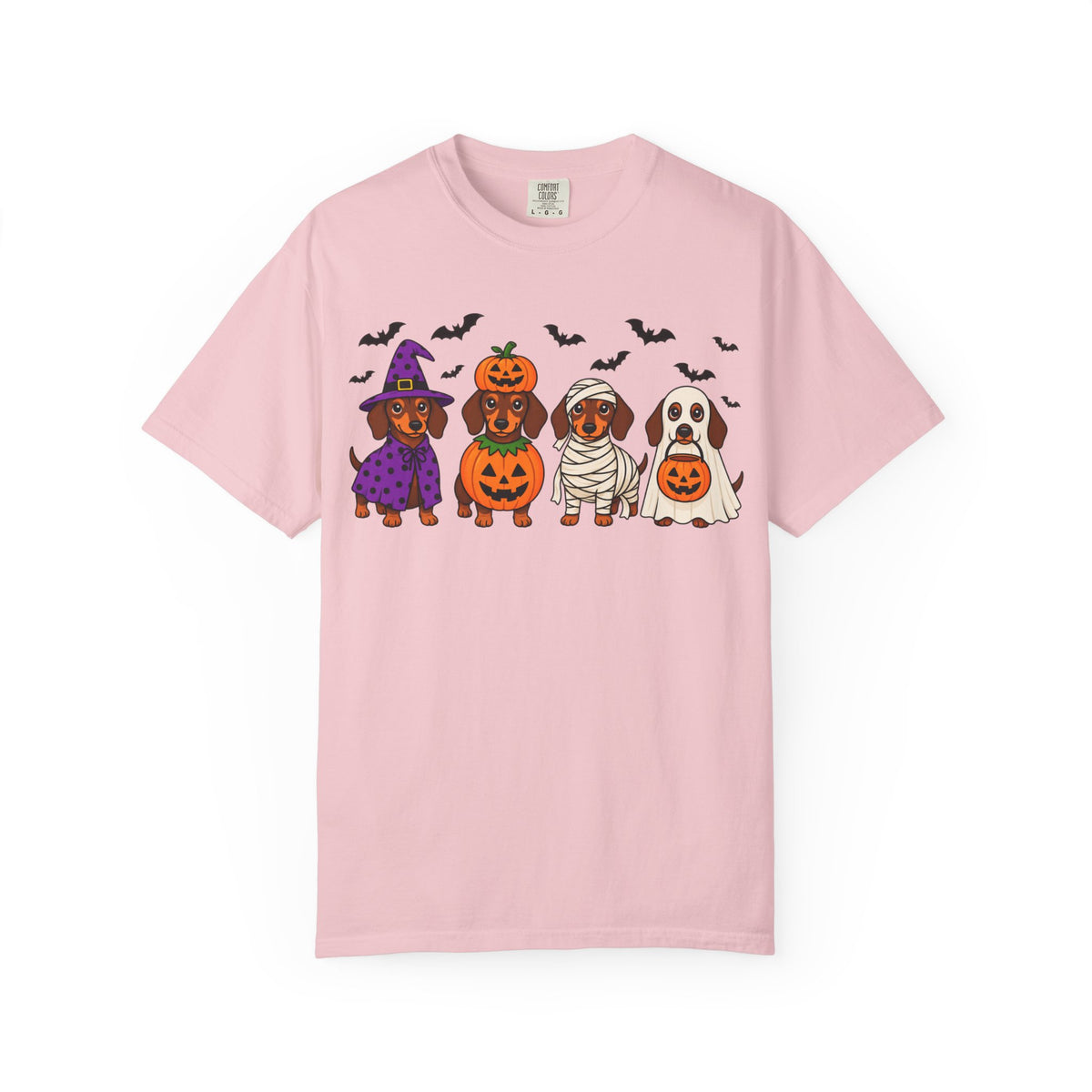 Halloween Dachshund Costume T-Shirt — Cute Dogs in Witch, Pumpkin, Mummy & Ghost Costumes