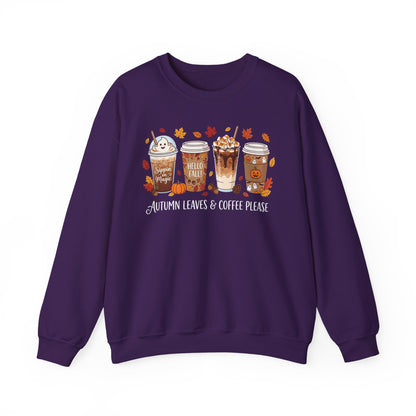 Autumn Leaves & Coffee Please Sweatshirt
