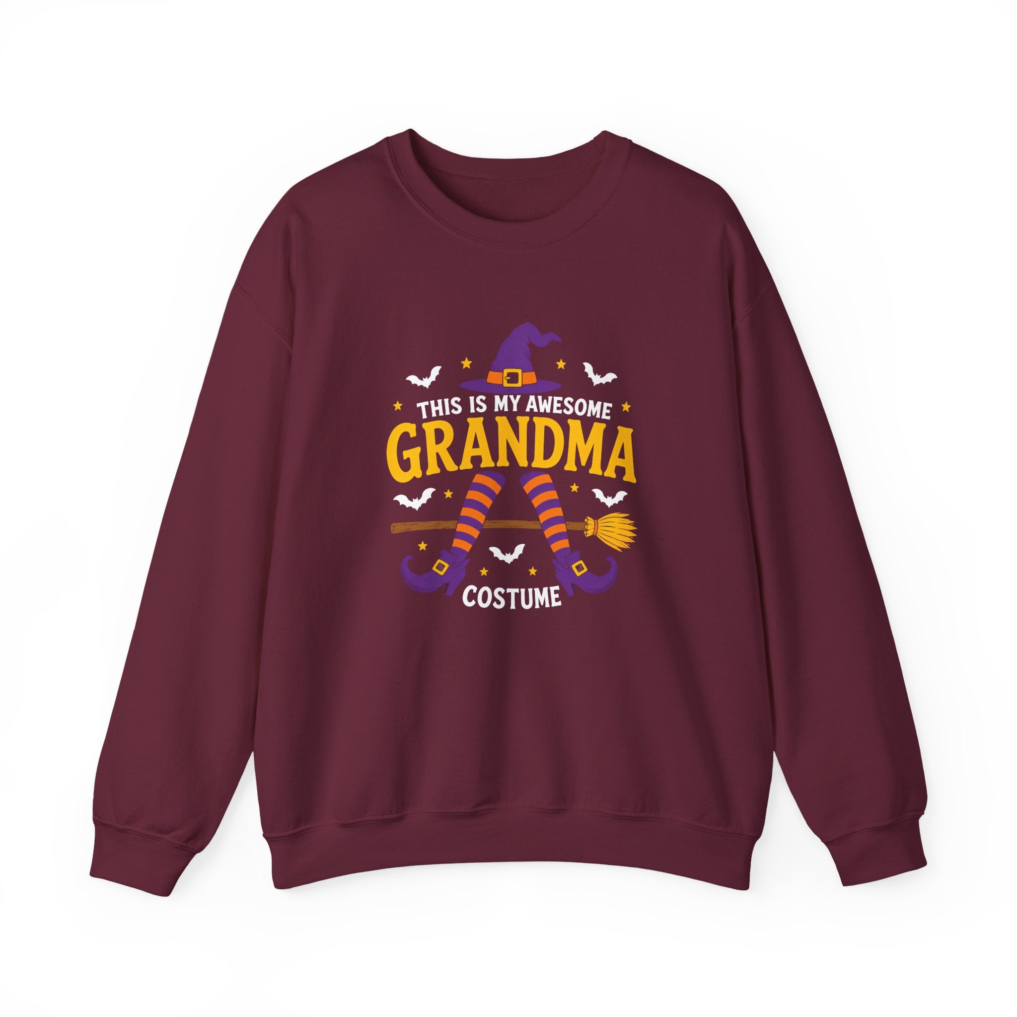 Grandma Halloween Sweatshirt - "This Is My Awesome Grandma Costume" Witch Design