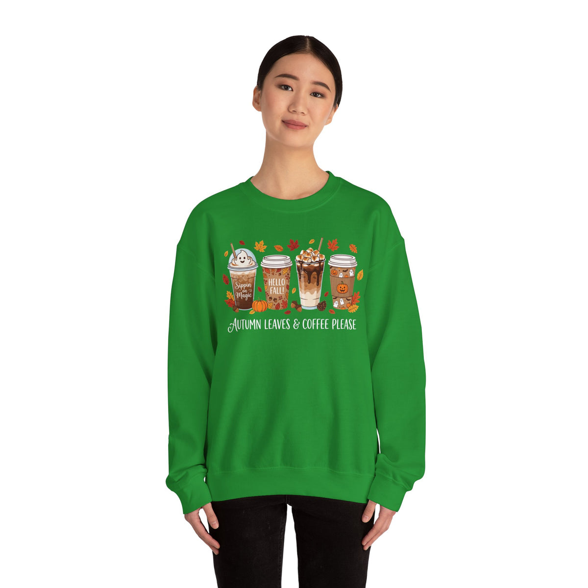 Autumn Leaves & Coffee Please Sweatshirt