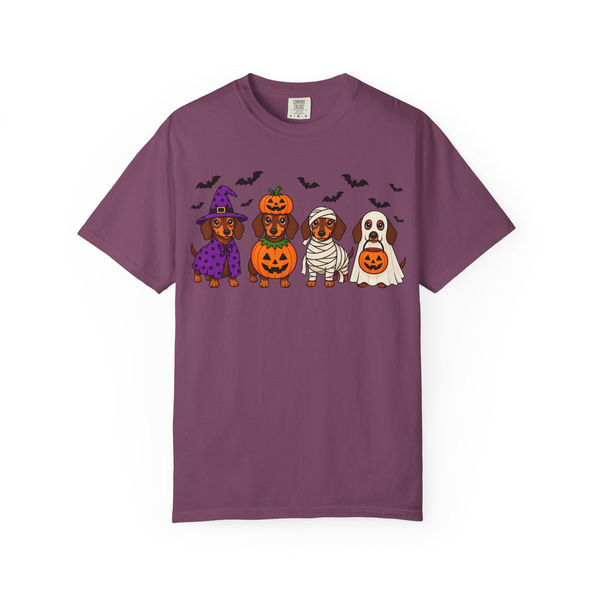 Halloween Dachshund Costume T-Shirt — Cute Dogs in Witch, Pumpkin, Mummy & Ghost Costumes