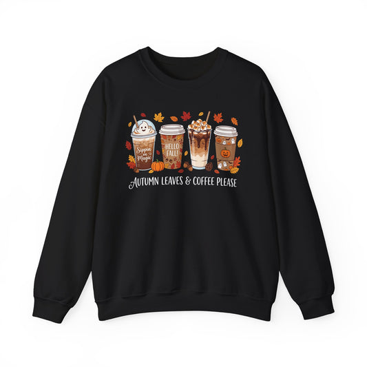 Autumn Leaves & Coffee Please Sweatshirt