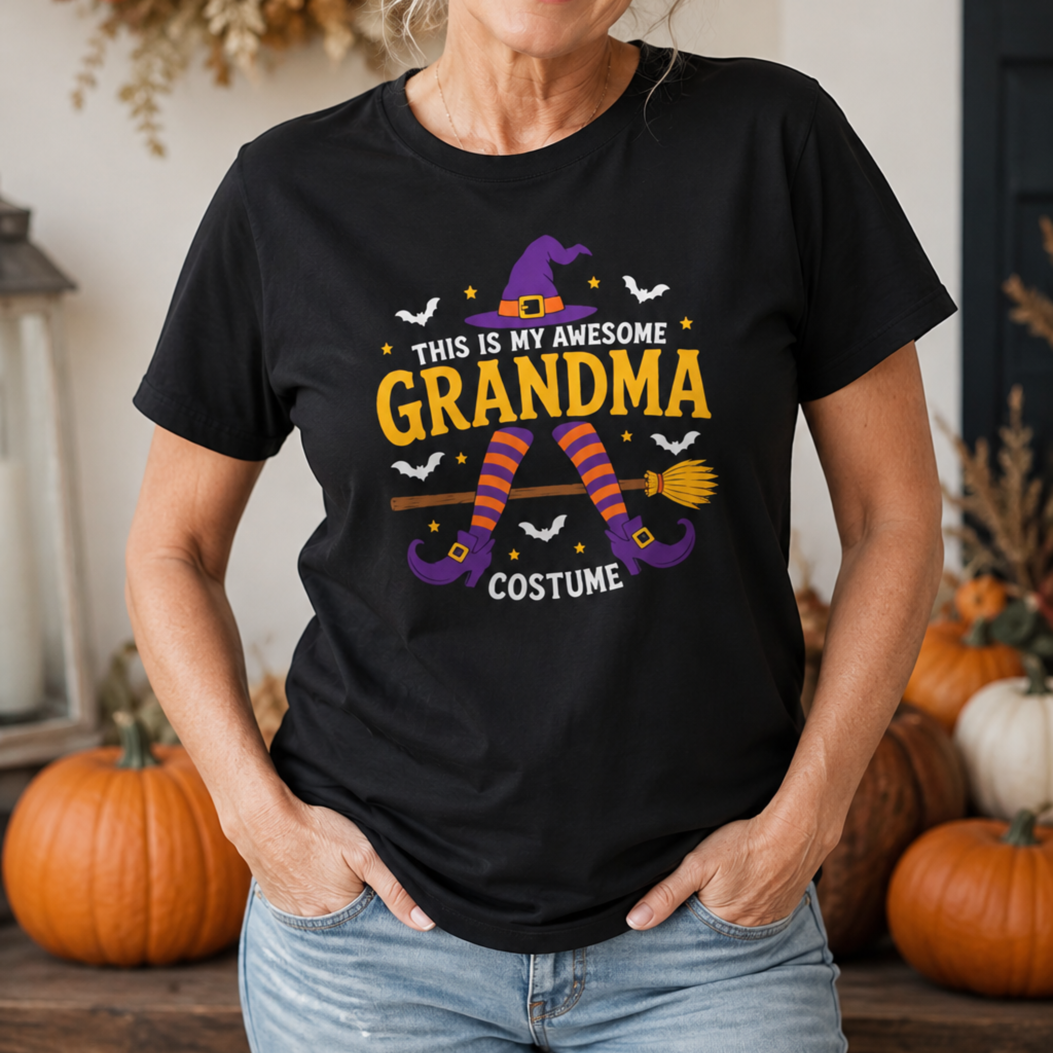 This Is My Awesome Grandma Costume T-Shirt — Halloween Grandma Tee